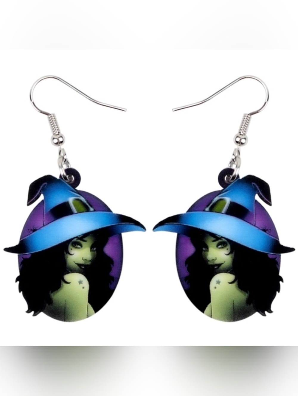 ⭐ NWT Goth Alt Punk Dangly Witch Drop Earrings